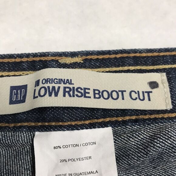 Vintage 90s GAP Low Rise Boot Jeans Women 10 Ankle (34x30) Dark Wash Blue Denim - Picture 10 of 16